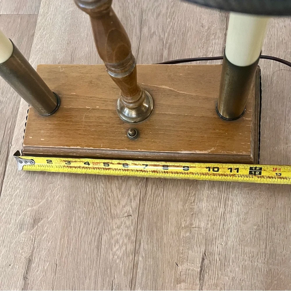 RARE Vtg Mid Century Hollywood Regency Feldman Co Label Brass Shades Table‎ Lamp